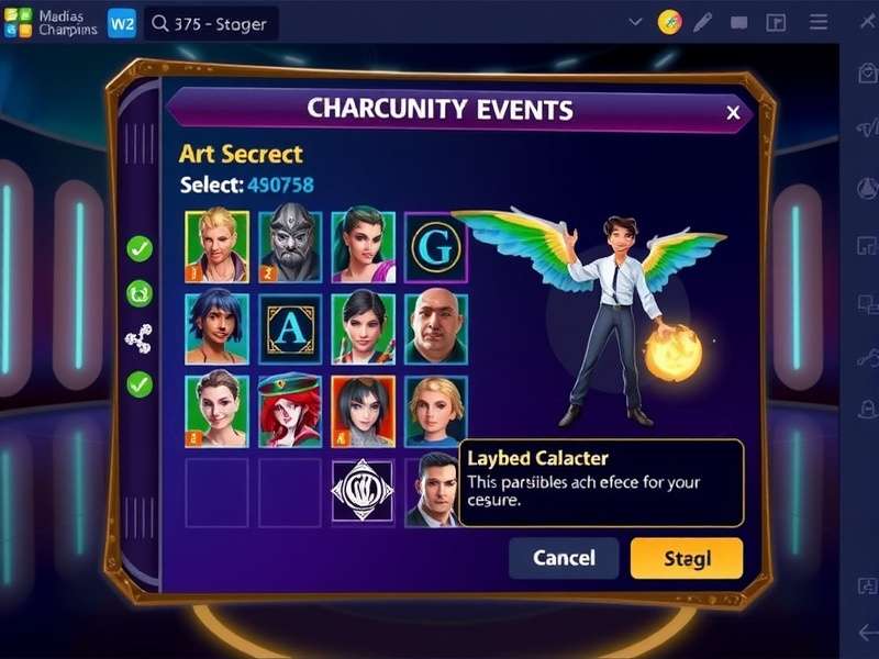 Madras Magic Champions gameplay screenshot showing character selection